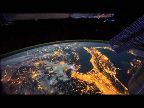 Flying Over the Earth at Night video poster