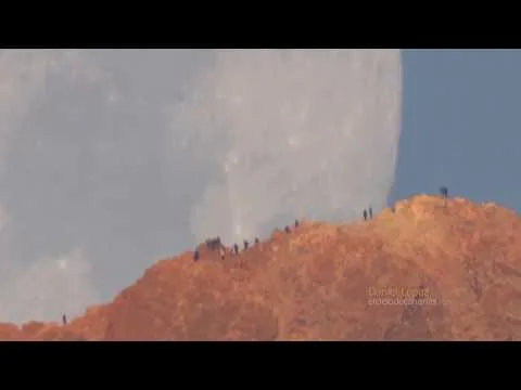 Moon Setting Behind Teide Volcano video poster