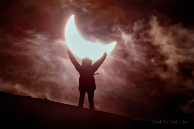 A Partial Solar Eclipse over Iceland