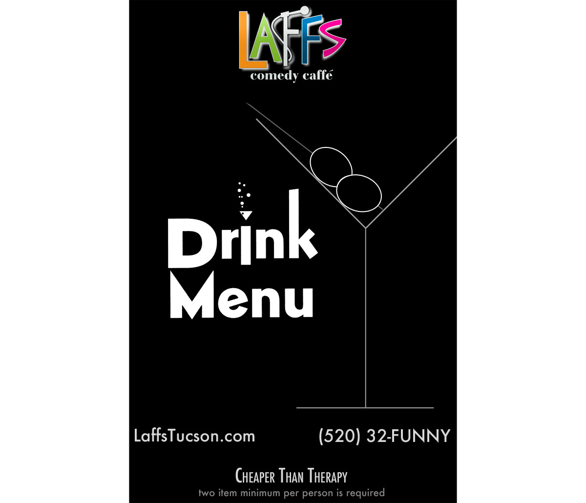 Laffs Comedy Cafe Drink Menu