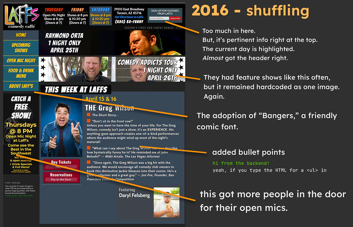 Evolution of Laffs — Shuffling